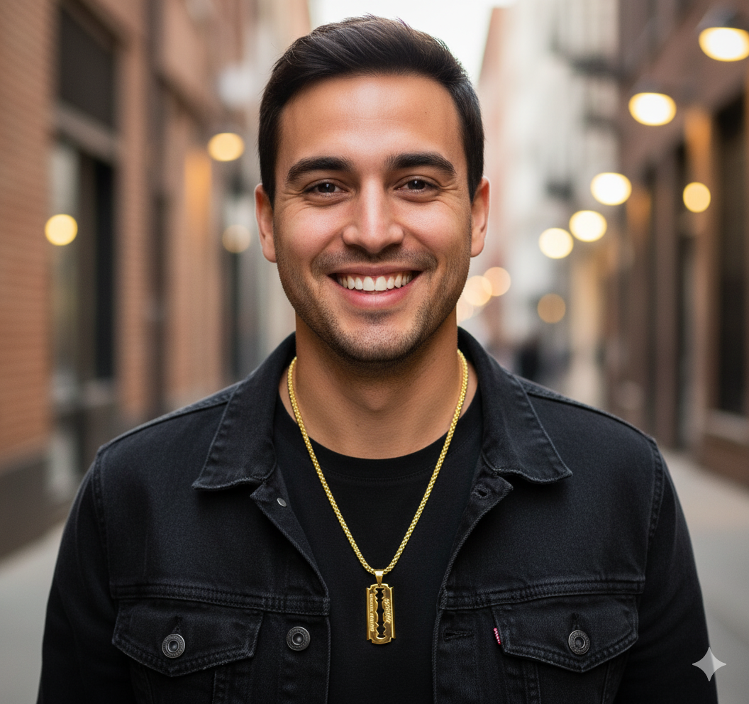 RAW N UNKUT RAZOR BLADE PENDANT + CHAIN