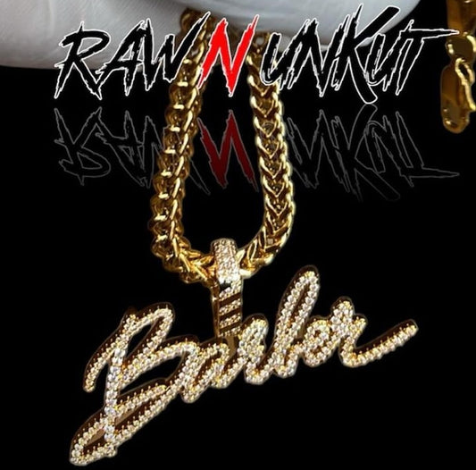 RAW N UNKUT BARBER PENDANT + CHAIN