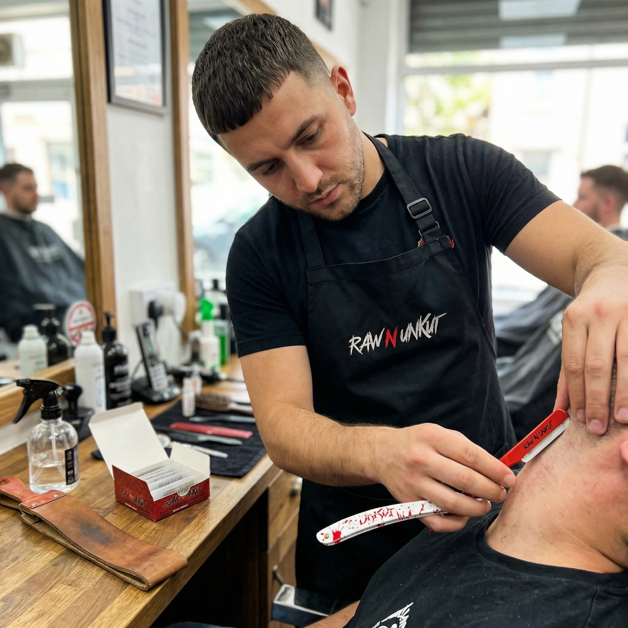 Raw N Unkut Precut Razor Blades Pack of 10 for Professional Barbers