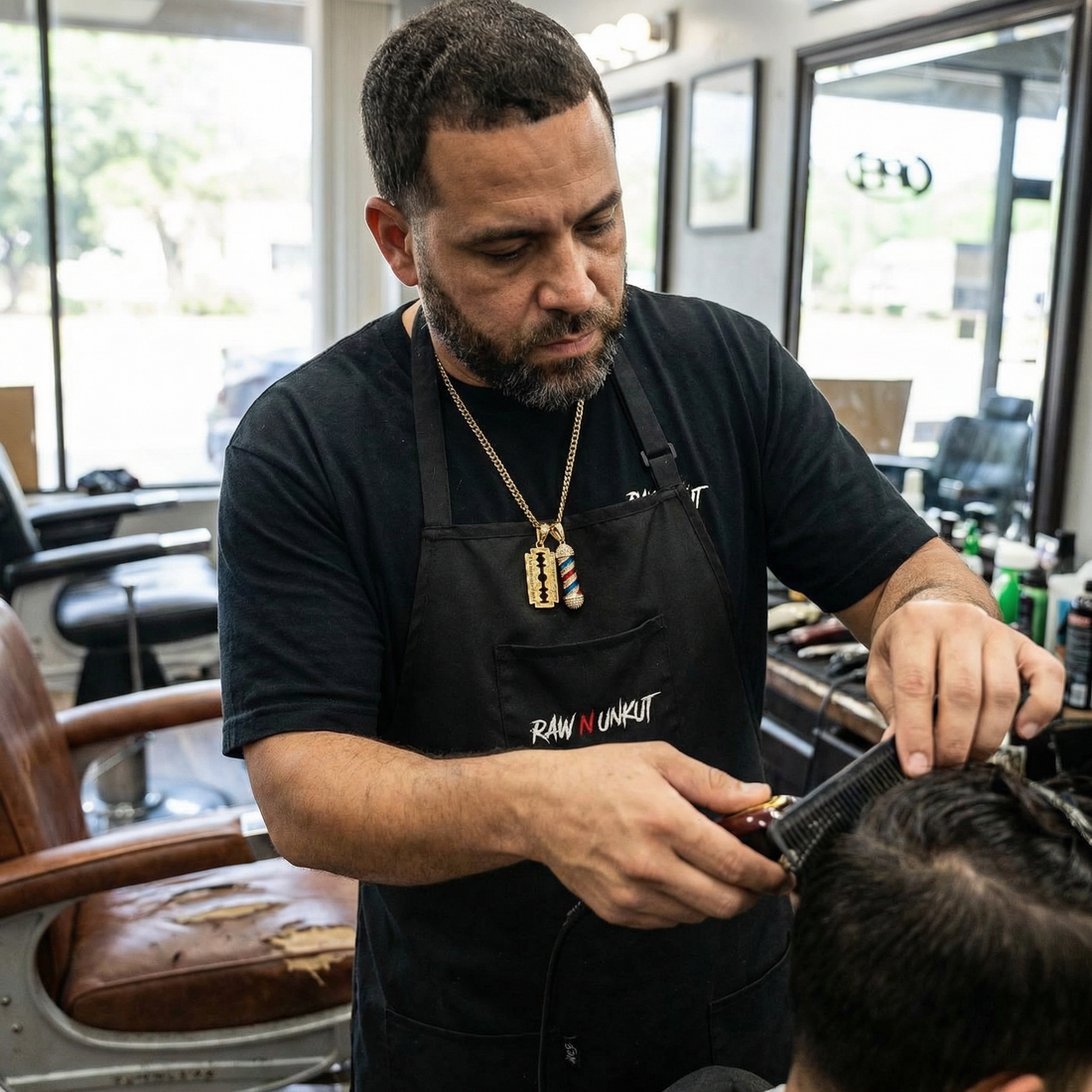 Blade Pendant  Barber Logo Pendant And Chain