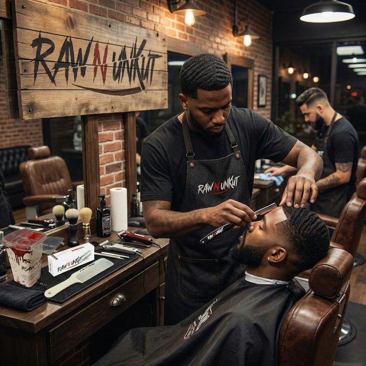 Barber Starter Kit Razor Holder, Blade Pack, Sharp Container, and Gripper Comb