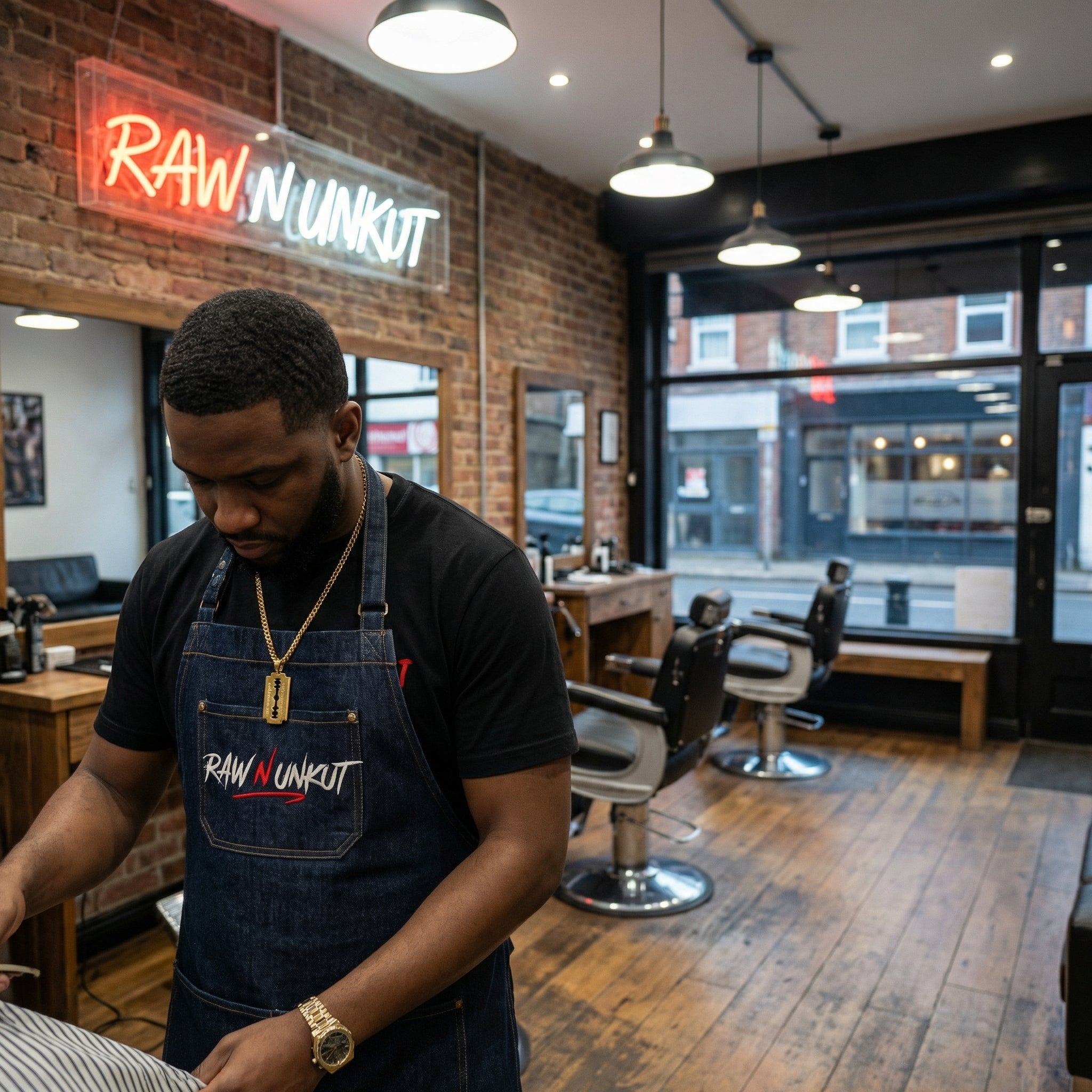 Raw N Unkut Razor Blade Pendant Necklace with Chain