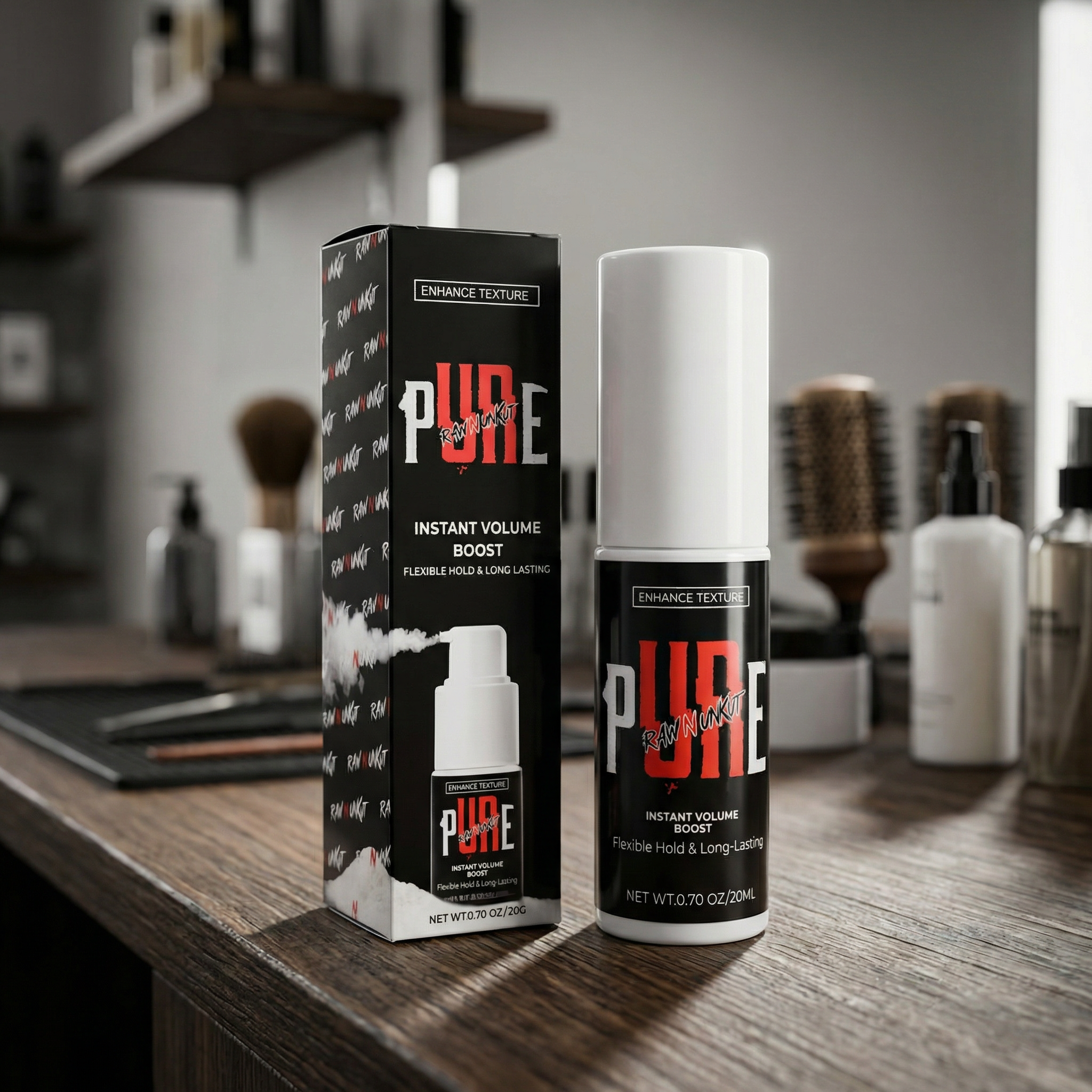 PURE Raw N Unkut Instant Volume Boost – Flexible Hold Texture Spray (60ml)