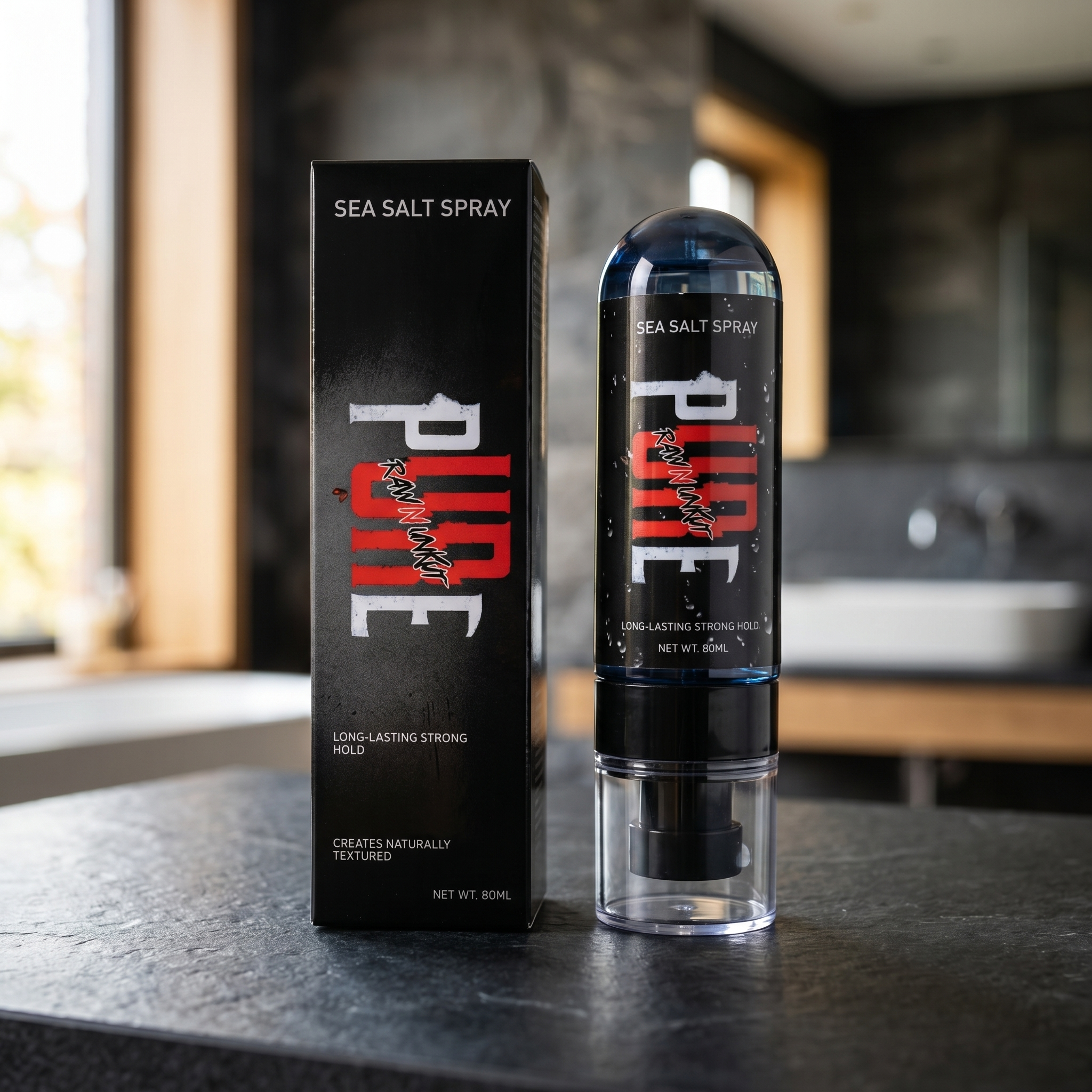 Pure Sea Salt Spray for Wavy Hair Texture | Long Lasting Strong Hold