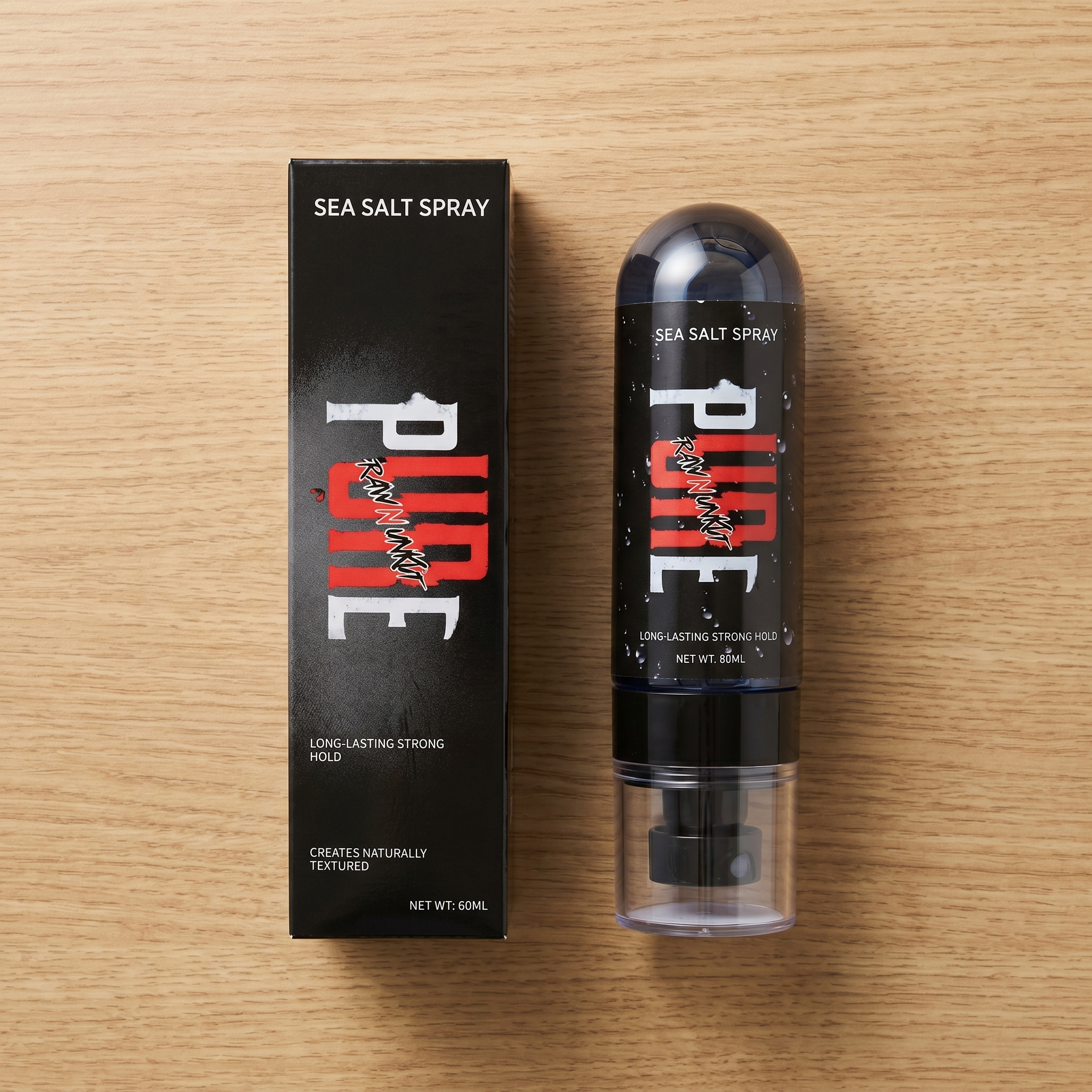 Pure Sea Salt Spray for Wavy Hair Texture | Long Lasting Strong Hold