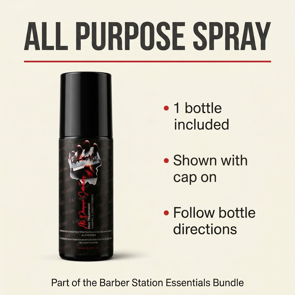 RAW N UNKUT Halloween Barber Essentials Bundle | 7-Piece Station Restock